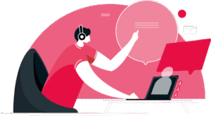 Professionellt kundbemötande där AI-växel samarbetar med mänskliga agenter