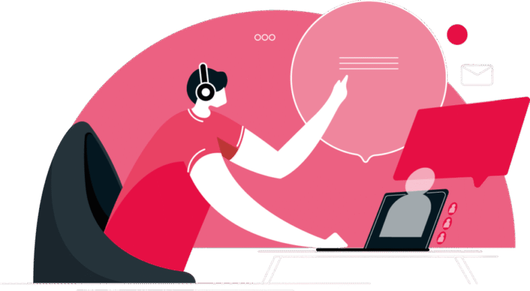 Professionellt kundbemötande där AI-växel samarbetar med mänskliga agenter